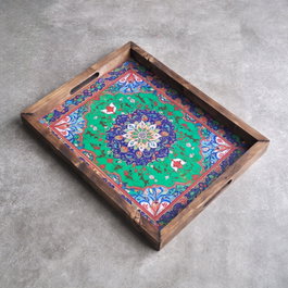 Aberto Design Bandeja REF023 Multicolor en Madera Maciza